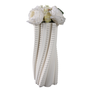 Vaso alto in porcellana testurizzata per soggiorno, decorazioni per la casa, camera da letto, ufficio, vaso da fiori da tavolo - Product Image 2