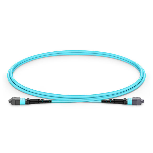 1m 2m 3m 5m 7m 10m 15m 50m OM4 50 125 MPO Female to MPR Female Aqua LSZH Type B MPO Trunk Cable LSZH Fibre Patch Lead Cable