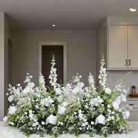 Mur de fleurs artificielles romantiques de petite taille Hago, idéal pour les décorations d'événements de mariage