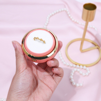 Boîte à fleurs rotative mécanique ronde personnalisée avec logo imprimé, étui à bague en velours, fournisseur en gros