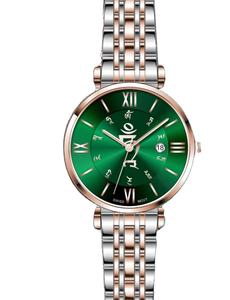 นาฬิกาผู้หญิงรูปหัวใจธาราสีเขียวใหม่นาฬิกาพระพุทธรูปสำหรับผู้หญิงบรรยากาศธุรกิจแฟชั่นการเคลื่อนไหวควอตซ์แบบสวิสที่เรียบง่าย - Product Image 1