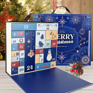 Rỗng Advent Lịch 12 Ngăn Kéo Màu Hồng Tùy Chỉnh In Ấn Giấy Hộp Quà Tặng Sang Trọng Bao Bì Đồ Trang Sức Advent Lịch Hộp - Product Image 3