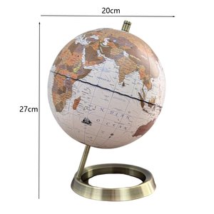 Globo Terráqueo Vintage de 20 cm con Base de Metal Bronce, <span class=keywords><strong>Mapa</strong></span> de Papel Tradicional, Globo Terráqueo Decorativo Antiguo para Decoración del Hogar u Oficina - Product Image 2