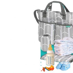 Organisateur de poussette fonctionnel certifié BSCI avec sangle réglable, sac à couches élégant, sac de transport pour tire-lait, huit compartiments - Product Image 2