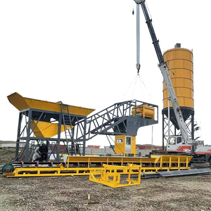 YHZS35モバイル自動コンクリートバッチングプラント生産ラインポンプ35m/<span class=keywords><strong>h</strong></span>容量電動エンジン式簡単輸送 - Product Image 6