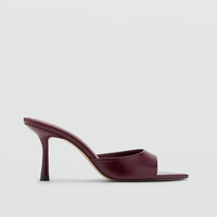 Mules d'été MNG pour femmes 2026 – Talon aiguille 8 cm, bout ouvert, à enfiler, à bride unique, tendance, pour l'extérieur