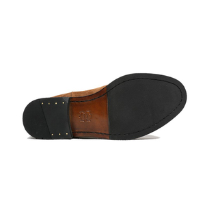 Botas <span class=keywords><strong>Chelsea</strong></span> Casuales de Cuero Genuino para Hombre, Color Marrón, Tacón Alto, Altura al Tobillo, para Invierno, con Plantilla de Goma, de Fábrica - Product Image 5