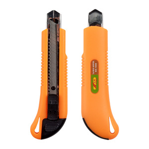 มีดคัตเตอร์ซันฮู 20 ซม. สีส้ม พร้อมระบบล็อคอัตโนมัติ สำหรับงานหนัก - Product Image 3