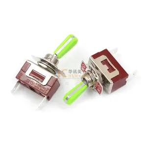 E-TEN(C)1021 2pin 2position Toggle Switch For Block Machine Rocker Red Green Toggle Switches Mini Toy Car Switches