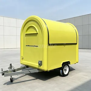 Chariot de rue populaire UE pour mini-café et petit-déjeuner, chariot de glaces et desserts, remorque de camping, camion de restauration mobile avec équipement - Product Image 1