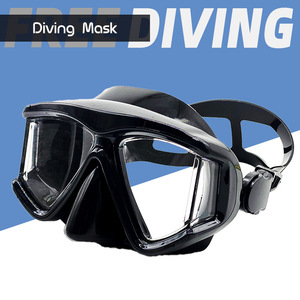 Masque de plongée encadré à deux fenêtres, verre trempé de 4,0 mm, anti-buée, silicone, pour sports nautiques universels - Product Image 5