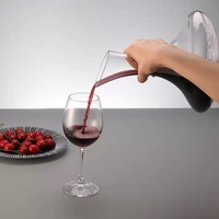2025 Carafe à vin en verre de haute qualité 1500ml Design moderne Bubbler à vin rouge