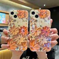 Coque de protection complète en TPU souple pour iPhone 13, motif de marguerite, fleur de marguerite transparente, étui élégant antichoc en TPU