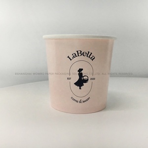 Gobelets à café en papier à double paroi jetables, écologiques, de qualité alimentaire, avec logo personnalisé LB <span class=keywords><strong>LaBella</strong></span>, rose clair - Product Image 2