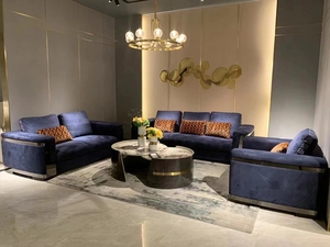 Ensemble de canapés multi-places de luxe moderne pour salon, détails exquis, tissus haut de gamme, fabriqué en Chine - Product Image 1