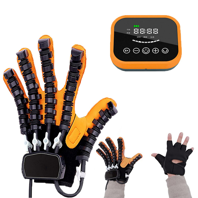Physical Therapy Stroke Patient Exercise Hand Training Hemiplegia Finger Rehabilitation Lightweight Robot Gloves for Home