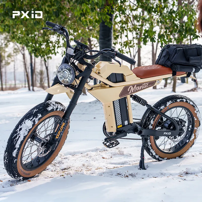 PXID MANTIS P6 ebike 20*4.0 Inch Fat tire dual suspension ebike 750W 1000W 1500W electric mountain bike for adults