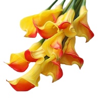 TKING Hersteller PU Calla-Lilien Künstliche Blumen Realistische Haptik Hochzeits-Brautsträuße Heim- und Außendekoration Fotografie