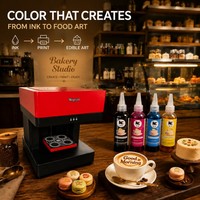 Imprimante alimentaire à encre comestible pour gâteaux, café, latte art, macarons, biscuits, chocolat, certifiée FDA, HALAL, casher, mondiale