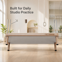 Barre de poussée Pilates Cadillac en bois de chêne rouge haute densité et durable, équipement de fitness commercial pour le renforcement du tronc, idéal pour les clubs