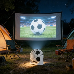 Mini projecteur en forme de ballon de football K9 160 lumens ANSI 720P HD Android 13 Mise au point automatique <span class=keywords><strong>pour</strong></span> le divertissement à domicile <span class=keywords><strong>Les</strong></span> <span class=keywords><strong>jeunes</strong></span> sont <span class=keywords><strong>les</strong></span> plus favorables - Product Image 3