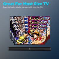 Barre de son home cinéma, barres de son surround pour téléviseur, haut-parleur sans fil avec connexions ARC/OPT/BT/AUX