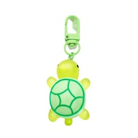 Porte-clés Tortue 3D Lumineuse de Dessin Animé, Breloque Animale, Pendentif pour Sac à Dos d'Étudiant, Tortue qui Brille dans le Noir