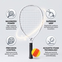 Raquette de tennis Taspo TYPTI en carbone composite monobloc pour entraînement et matchs récréatifs