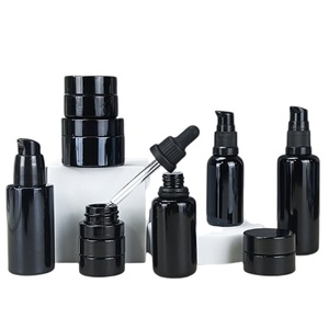 Tarro Cosmético de Vidrio Negro Violeta Oscuro Premium, Redondo, Hermético, a Prueba de Olores, con Tapa Negra, 5g 5ml, Protección UV, Venta al por Mayor - Product Image 2