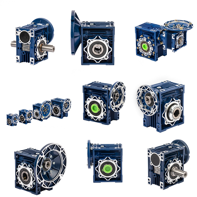 5-100 Ratio Worm Gearbox Speed Reducers NMRV40/NMRV030/063/NMRV075/NMRV063/NMRV050/050/025 Motor Speed Control 075/090/040 Box