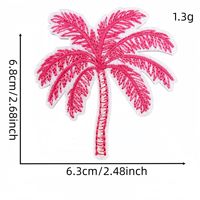 Patchs thermocollants Y2K roses avec broderies et appliques de nœuds, motifs vacances à la plage, fleurs d'hibiscus, boissons, surf et van, pour sac à dos, veste, chapeau