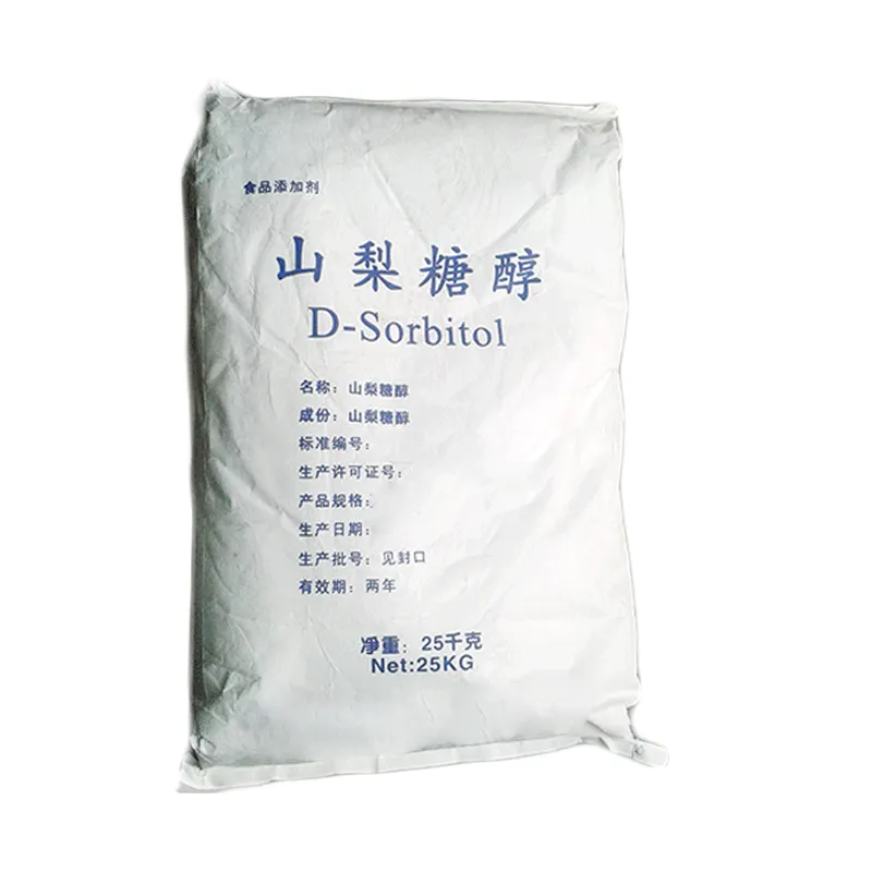 Prix de gros 25 kg/sac édulcorant de qualité alimentaire d-sorbitol poudre de sorbitol cristallin