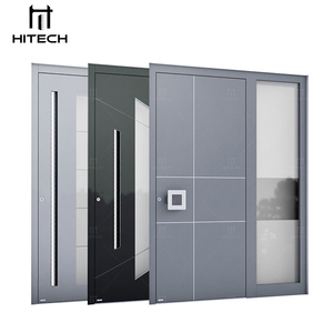 Hitech-Portes d'entrée pivotantes de luxe américaines Maison Porte d'entrée noire Porte pivotante extérieure moderne - Product Image 4