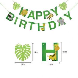 Suministros de fiesta de animales de la selva, 16 platos, cubertería, vasos, decoraciones para cumpleaños de niños, Baby Shower - Product Image 6