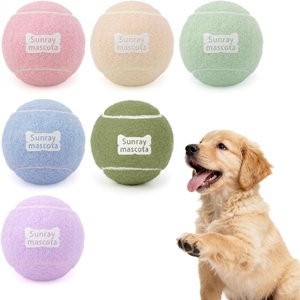 Jouets à mâcher pour chiens personnalisés avec logo, écologiques, en gros, balles de tennis en caoutchouc pour animaux de compagnie, jouets interactifs pour chiens - Product Image 1