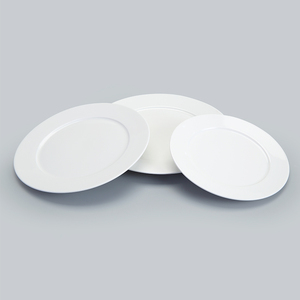 Piring Nasi Bulat Porselen WEIYE, Piring Makan Putih, Piring Prasmanan Keramik Bulat untuk Hotel, Piring Oven Porselen Putih - Product Image 4