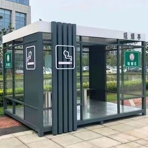 Abri extérieur pour fumeurs, structure en acier, portable, une seule pièce, abri solaire pour usage public - Product Image 4