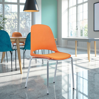 Chaise de bureau empilable en maille de style moderne, pliable, avec pieds mobiles en fer, accoudoirs fixes, couleur optionnelle, siège en plastique