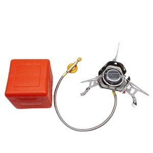 Portable Gas <b>Stove</b> Stainless Steel Split Design Foldable Lightweight Outdoor Camping <b>Stove</b> With Hose For Backpacking - Product Image 5