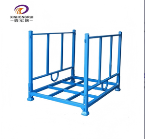 एंटी-जंग सतह वर्ग ट्यूब वेल्डेड स्टैकिंग टिकाऊ भारी शुल्क धातु वेल्ड स्टील फोल्डेबल रैक 4-परत पाउडर लेपित - Product Image 1