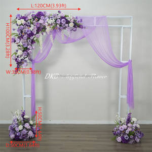 DKB Factory Wholesale Wedding Party Decoration Backdrop Artificial Flower Arch Purple Flower Arrangement - Product Image 2