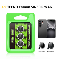 Protection d'objectif d'appareil photo 3D HD transparente avec revêtement AR, 95% de transmission, verre trempé 9H, protection d'objectif pour Tecno Camon 50 Ultra