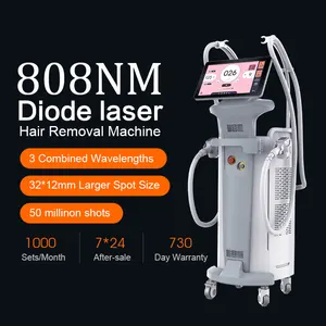 Laser Diode daya tinggi 2024 nm 4 panjang gelombang, mesin garansi seumur hidup penghilang bulu Laser Diode 808