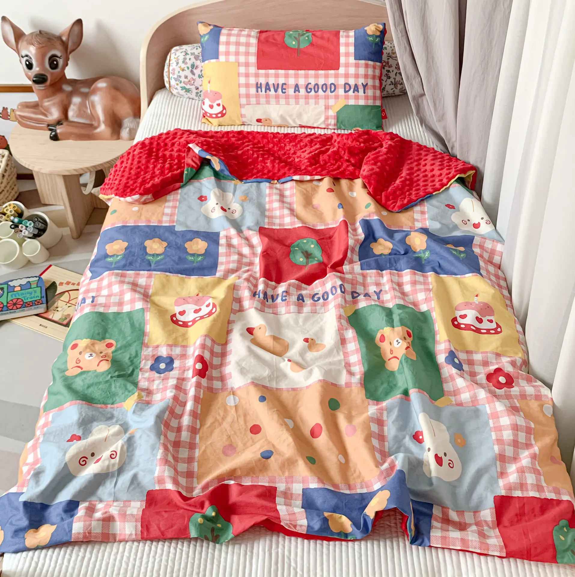 Piumino per bambini nordico 110*140cm in cotone 100% morbida coperta per trapunta estiva personalizzata per bambini