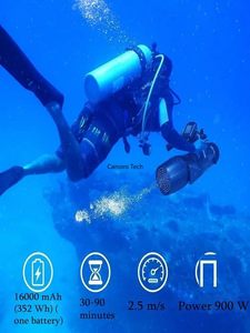 Camoch Underwater Scooter 900W 16AH Batería de alta velocidad para <span class=keywords><strong>SUP</strong></span> Kayak Snorkeling en Pool Sea - Product Image 3