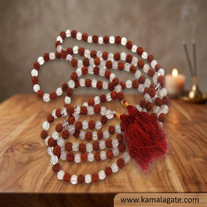 Perles de 8 mm en quartz clair sculpté, pierre précieuse naturelle, 108 perles de Jap Mala bouddhiste, faites à la main, souvenir religieux, guérison - Product Image 3