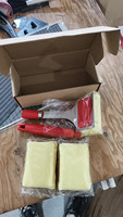 Brosse de nettoyage pour barbecue sans poils et tampon de remplacement avec grattoir, manche flexible et robuste, tête résistante à la chaleur, outil de nettoyage vapeur à chaud pour barbecue