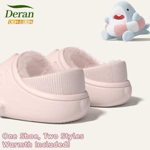 Chaussures unisexes personnalisées Deran OEM, pantoufles en forme de <span class=keywords><strong>requin</strong></span> moelleuses, EVA imperméable, pantoufles de dessin animé en forme de <span class=keywords><strong>requin</strong></span>, antidérapantes, chaudes pour les enfants, garçons et filles, sandales - Product Image 4