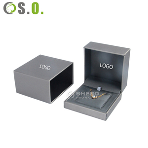 Caja de Joyería de Papel Imitación Cuero Gris de Alta Calidad al por Mayor para Regalo de Boda, Collar, Anillo, Pulsera, Embalaje de Joyería Personalizado - Product Image 6