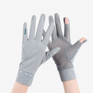 Gants d'été en plumes de poulet avec protection UV UPF 50+, à 2 doigts rabattables, compatibles écran tactile, respirants, séchage rapide, rafraîchissants, pour cyclisme et pêche - Product Image 6